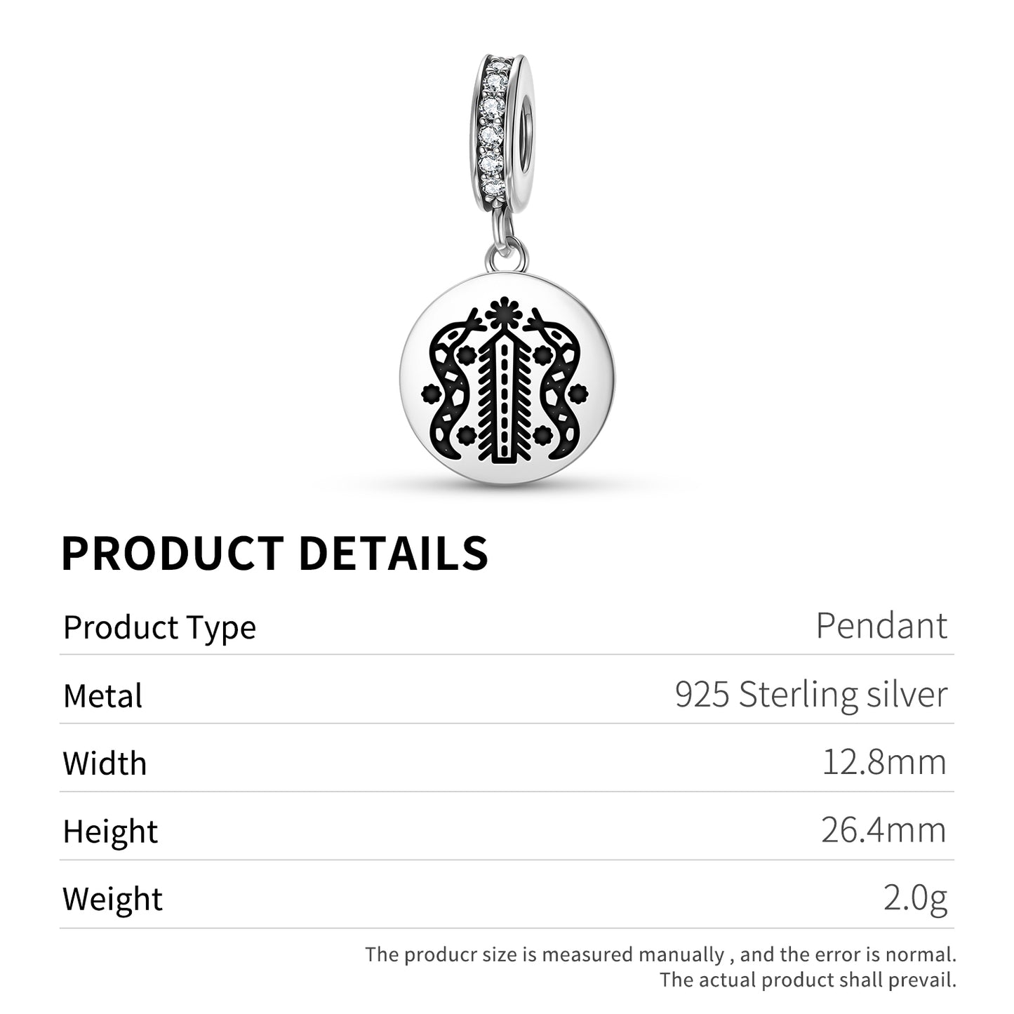 Damballa Central America Symbols Pendant Dangle Charm
