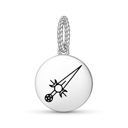Athame – Dagger Wicca Symbols Pendant Dangle Charm