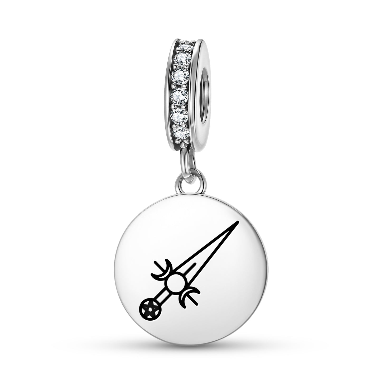 Athame – Dagger Wicca Symbols Pendant Dangle Charm