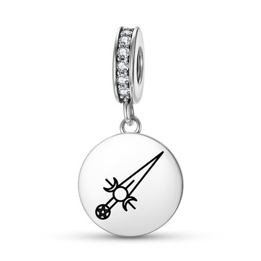 Athame – Dagger Wicca Symbols Pendant Dangle Charm