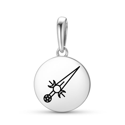 Athame – Dagger Wicca Symbols Pendant Dangle Charm