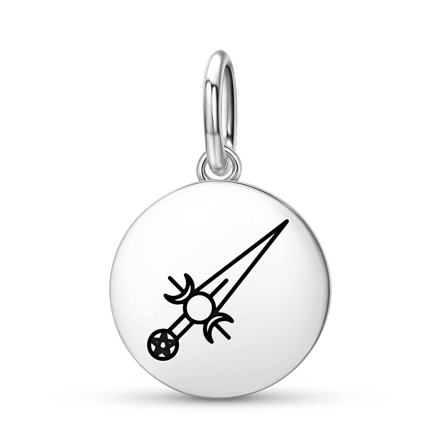 Athame – Dagger Wicca Symbols Pendant Dangle Charm