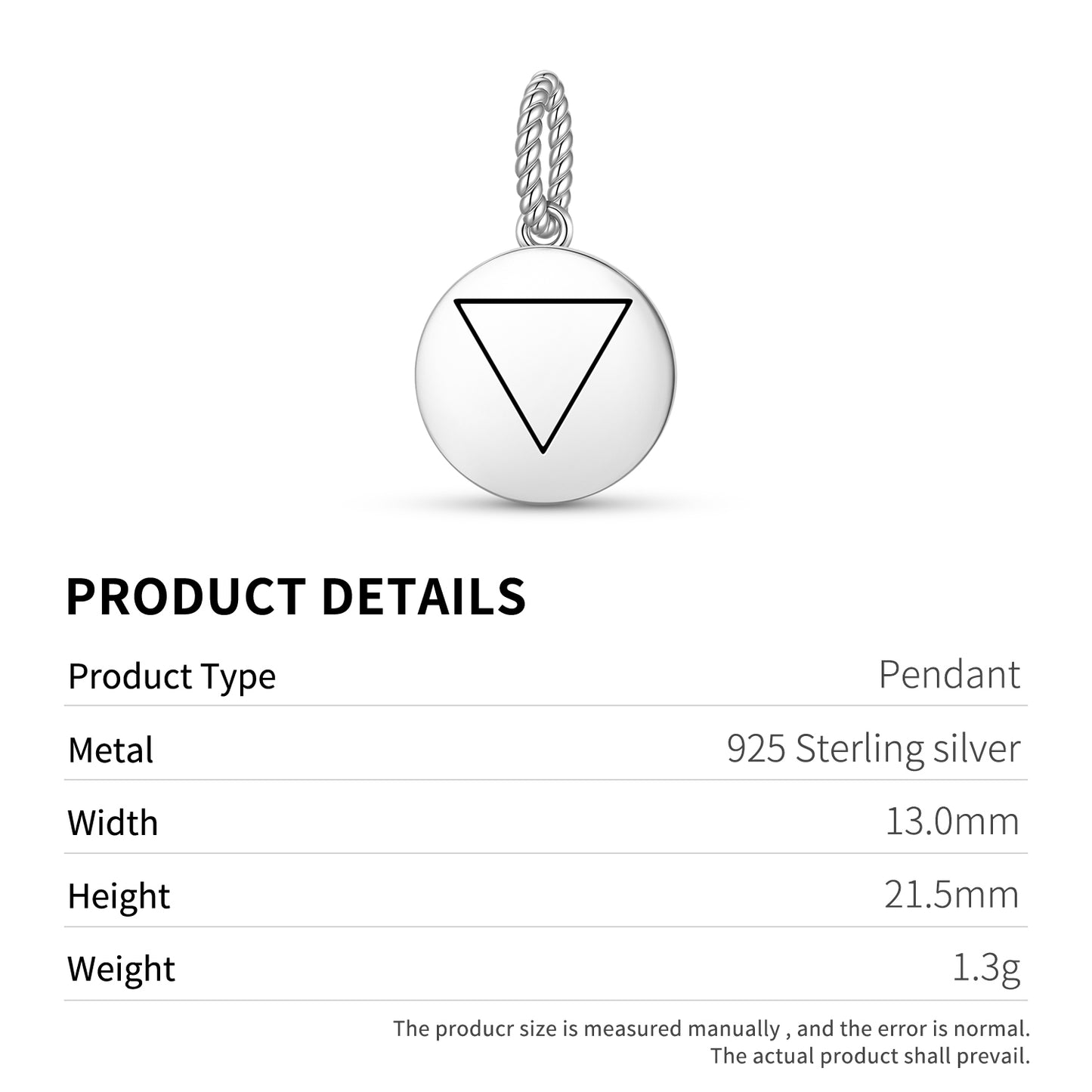 1st Degree Wiccan Wicca Symbols Pendant Dangle Charm