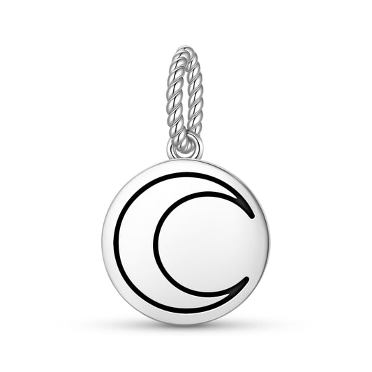 Crescent Moon Wicca Symbols Pendant Dangle Charm