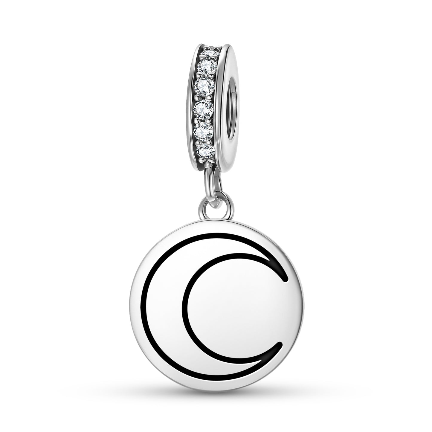 Crescent Moon Wicca Symbols Pendant Dangle Charm