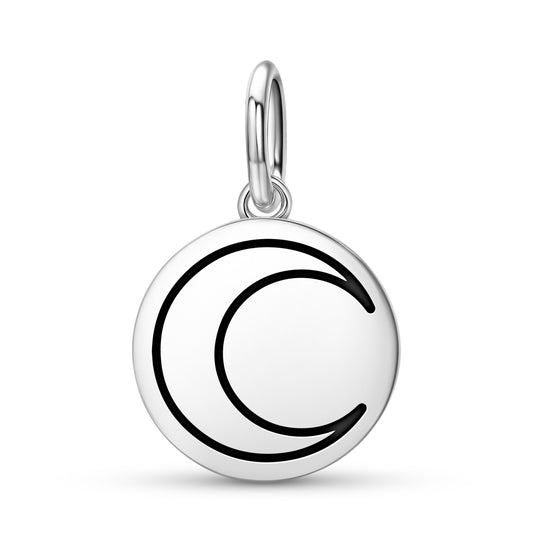 Crescent Moon Wicca Symbols Pendant Dangle Charm