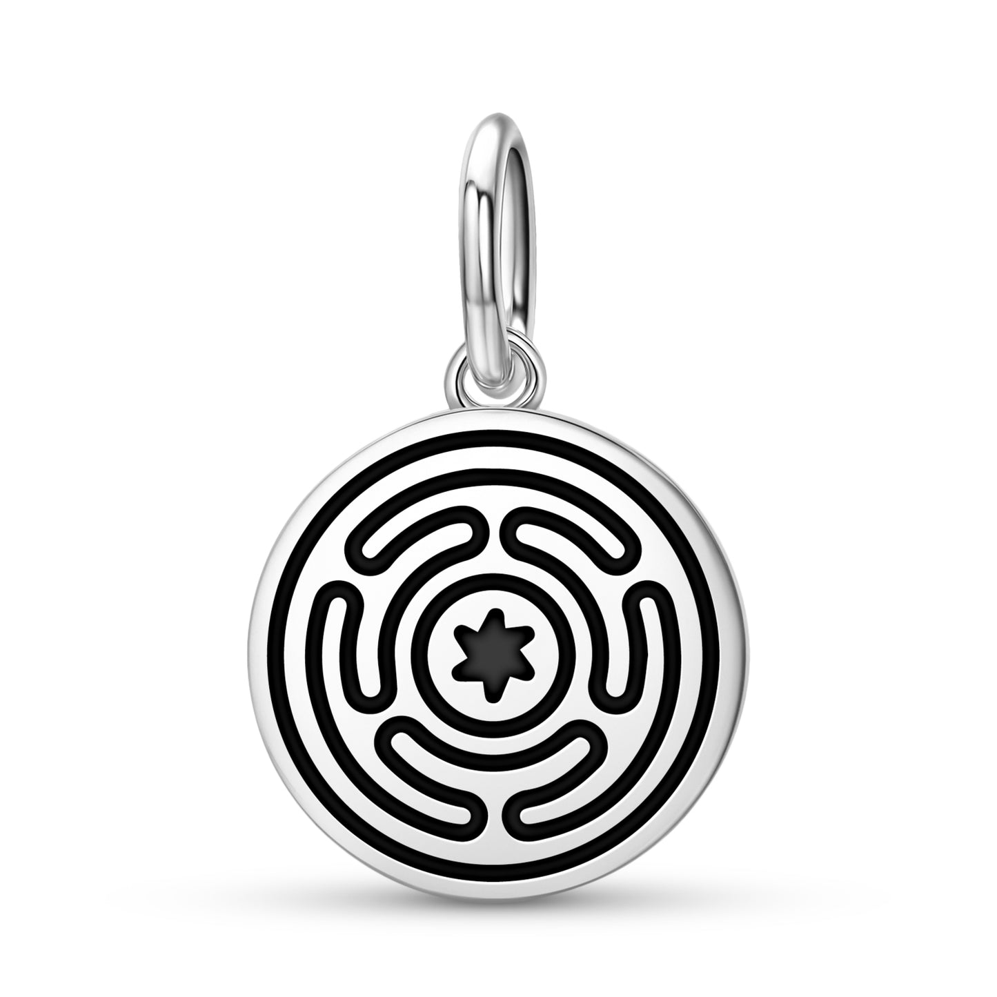 Hecate's Wheel Wicca Symbols Pendant Dangle Charm