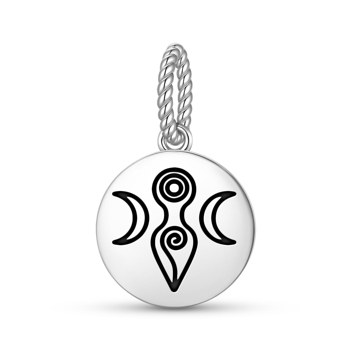 Moon Goddess Wicca Symbols Pendant Dangle Charm