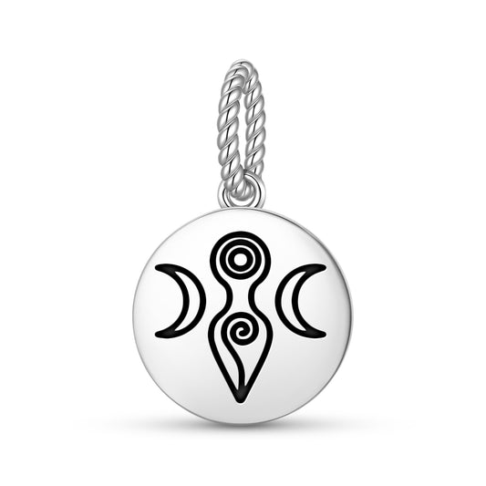 Moon Goddess Wicca Symbols Pendant Dangle Charm