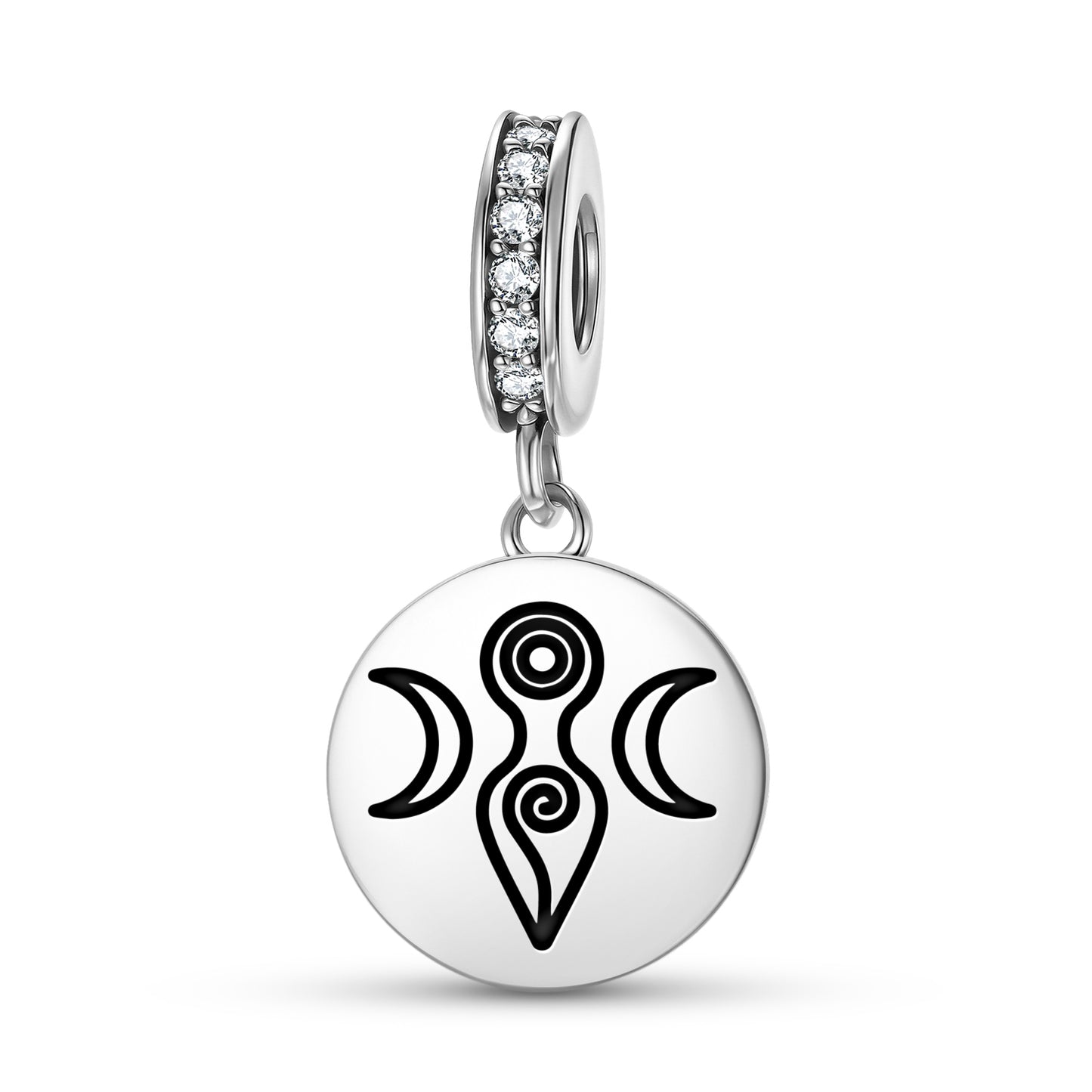 Moon Goddess Wicca Symbols Pendant Dangle Charm