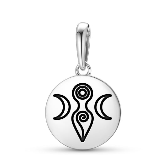 Moon Goddess Wicca Symbols Pendant Dangle Charm
