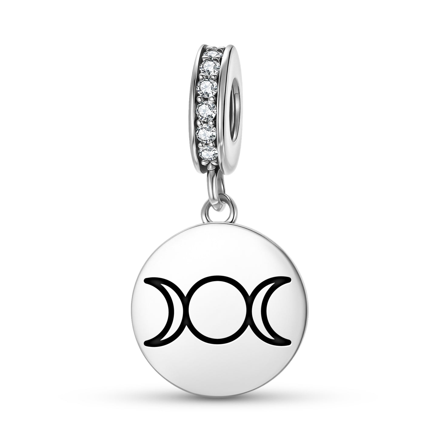 Triple Goddess Wicca Symbols Pendant Dangle Charm