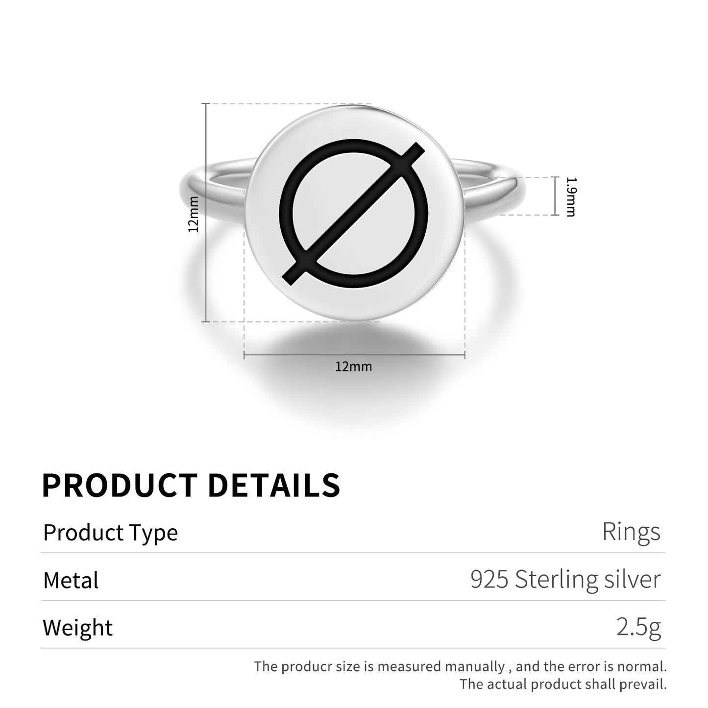 Transpluto Astrology Symbols Adjustable Open Ring