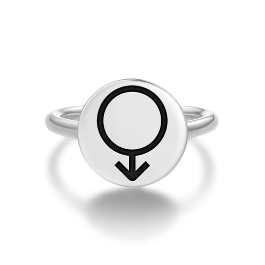 Eris Astrology Symbols Adjustable Open Ring