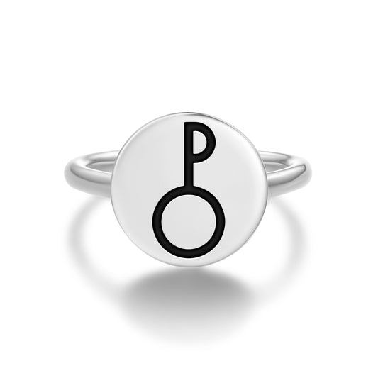 Pholus Astrology Symbols Adjustable Open Ring
