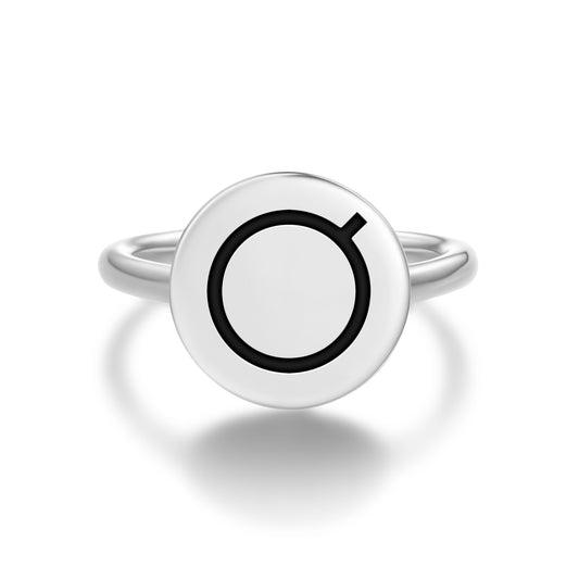 Conjunction Astrology Symbols Adjustable Open Ring