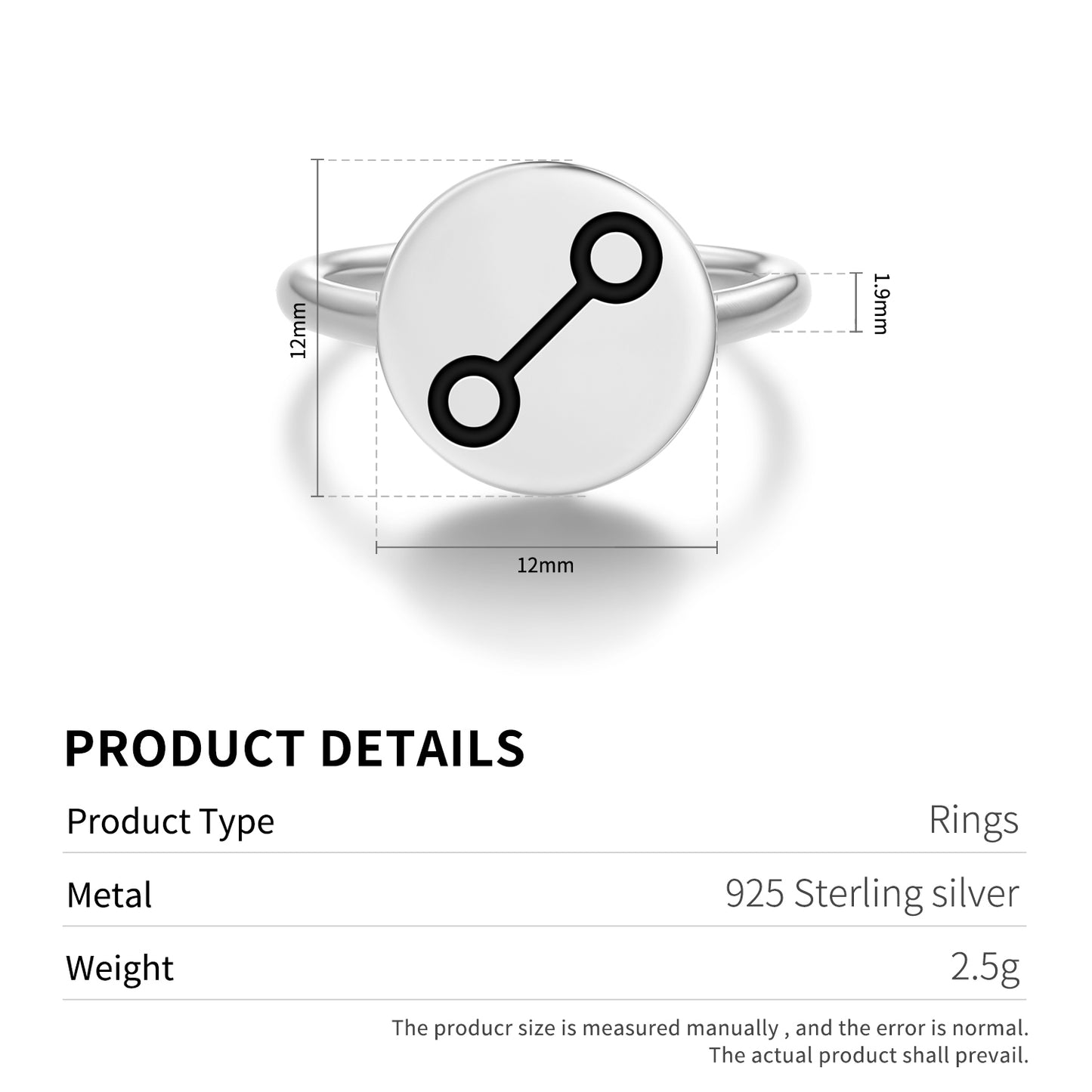 Oppositions Astrology Symbols Adjustable Open Ring