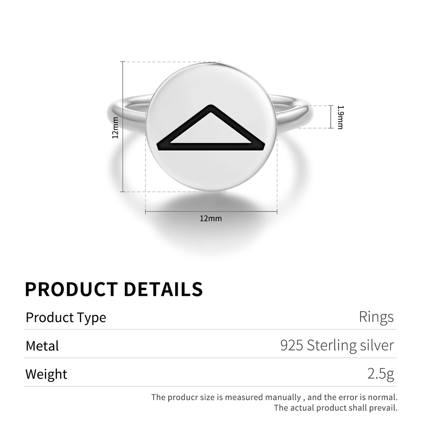 Trines Astrology Symbols Adjustable Open Ring