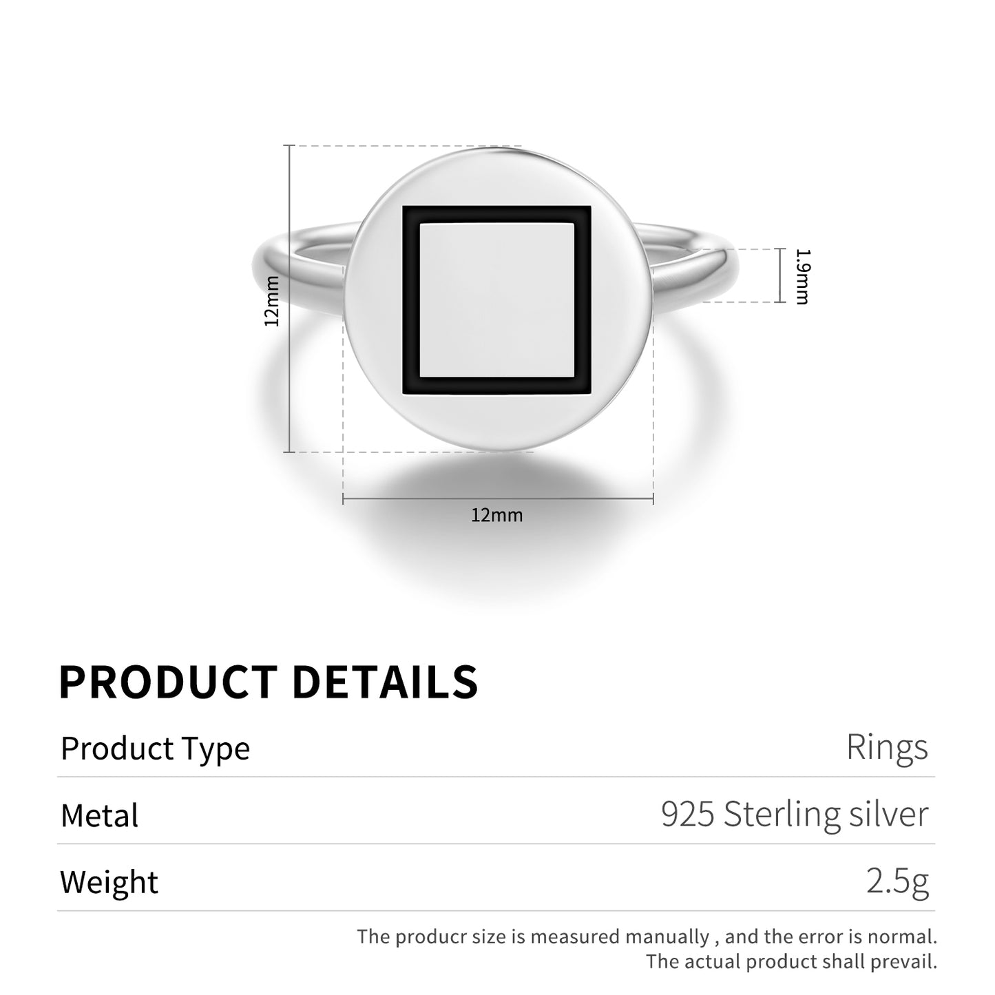 Squares Astrology Symbols Adjustable Open Ring