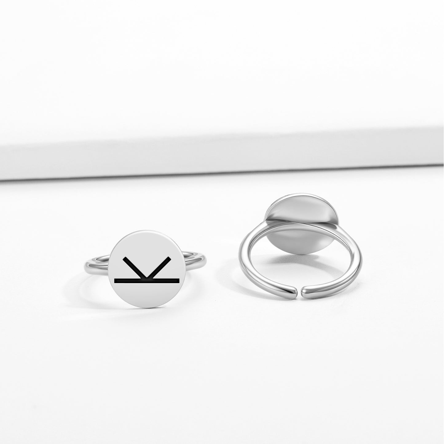 Semi-Sextiles Astrology Symbols Adjustable Open Ring