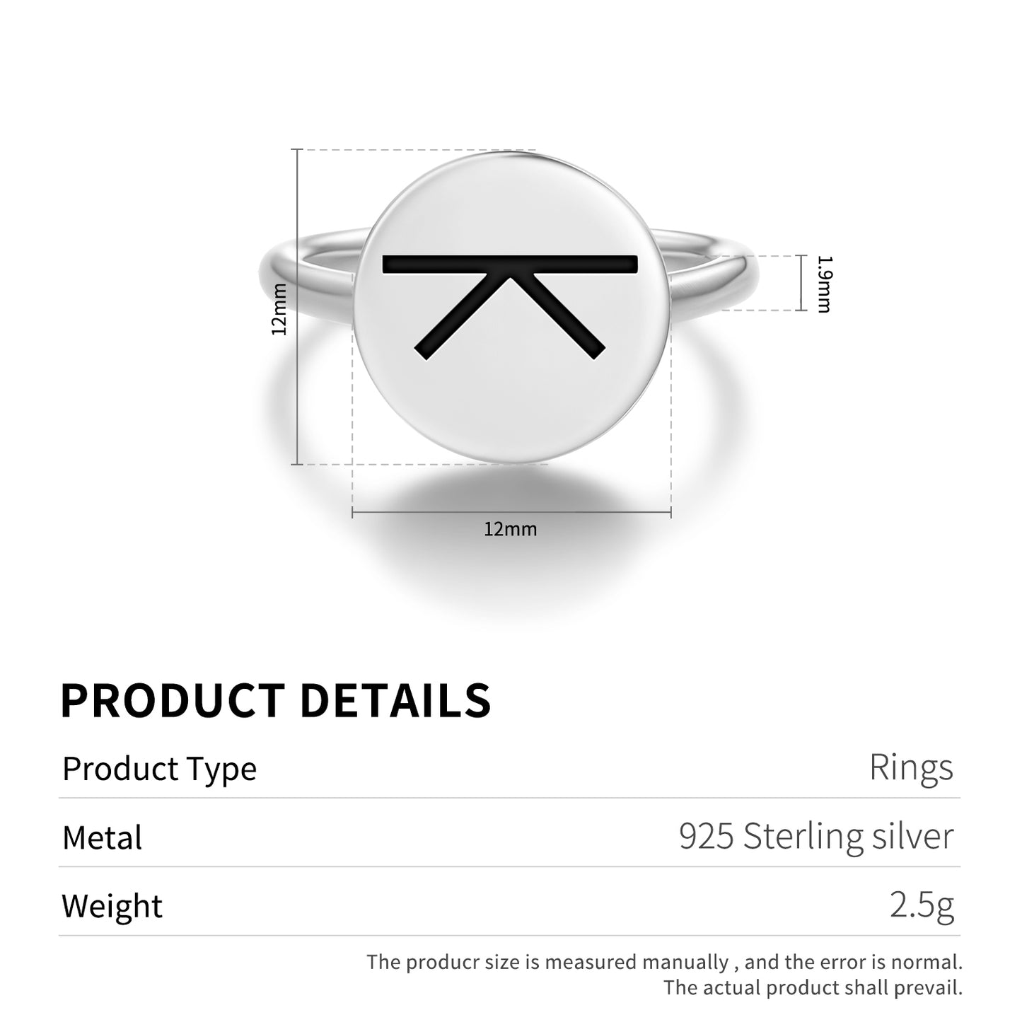 Inconjunctions Astrology Symbols Adjustable Open Ring