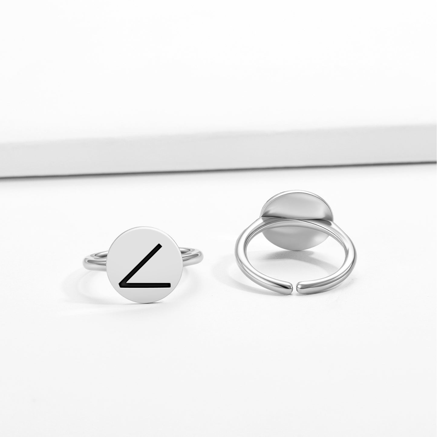 Semi-Squares Astrology Symbols Adjustable Open Ring