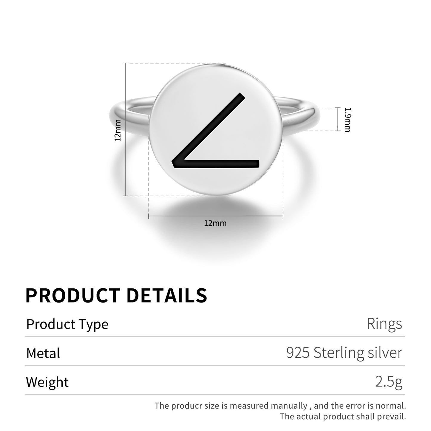 Semi-Squares Astrology Symbols Adjustable Open Ring