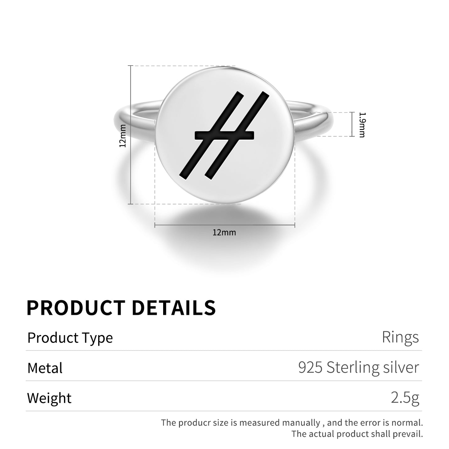 Contra-Parallels Astrology Symbols Adjustable Open Ring