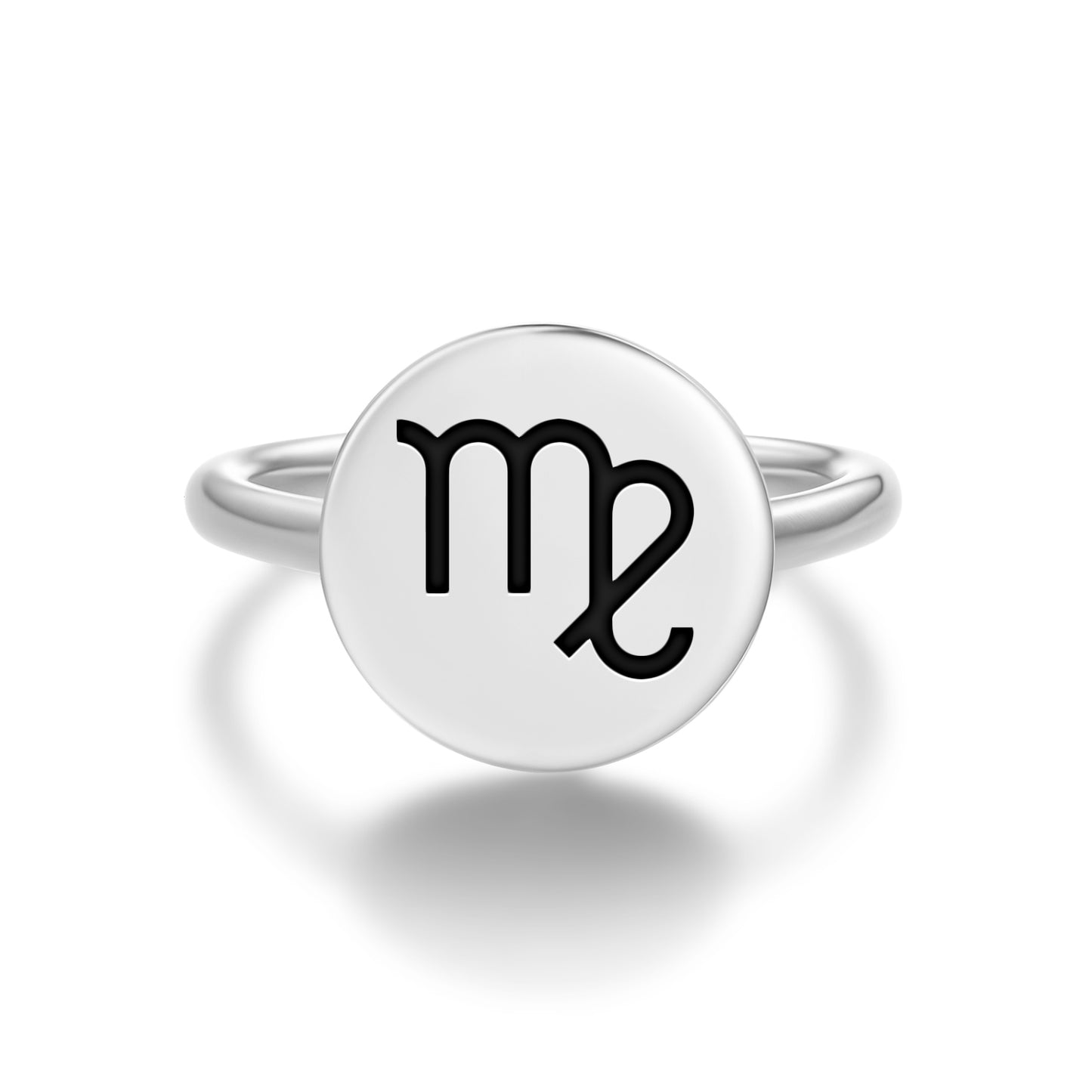 Virgo Astrology Symbols Adjustable Open Ring