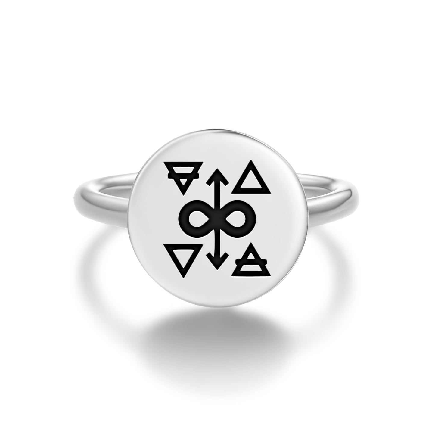 The Magician Tarot Symbols Adjustable Open Ring