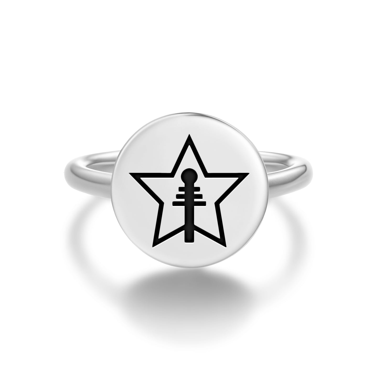 The Hierophant Tarot Symbols Adjustable Open Ring