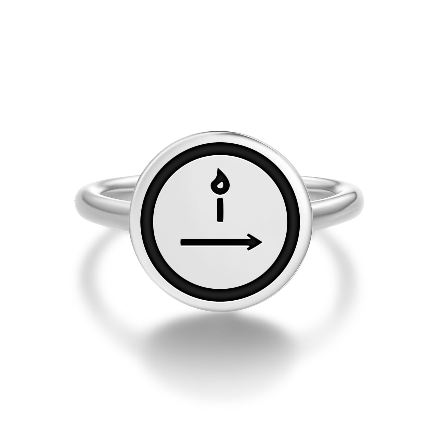 The Hermit Tarot Symbols Adjustable Open Ring