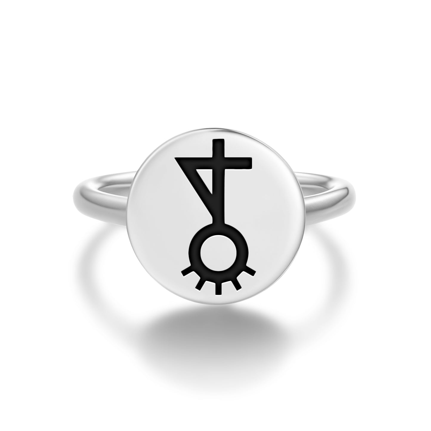 The Hanged Man Tarot Symbols Adjustable Open Ring