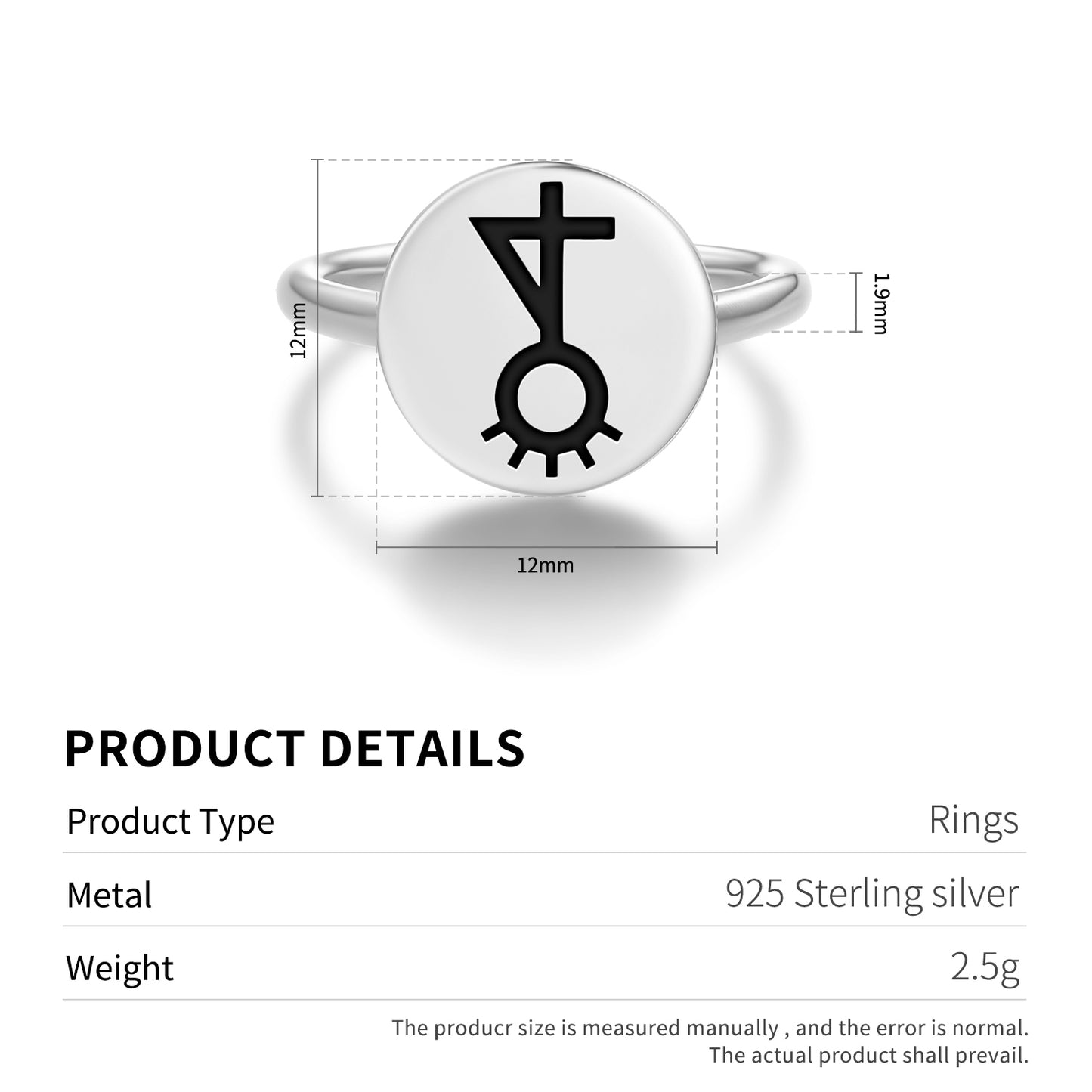 The Hanged Man Tarot Symbols Adjustable Open Ring