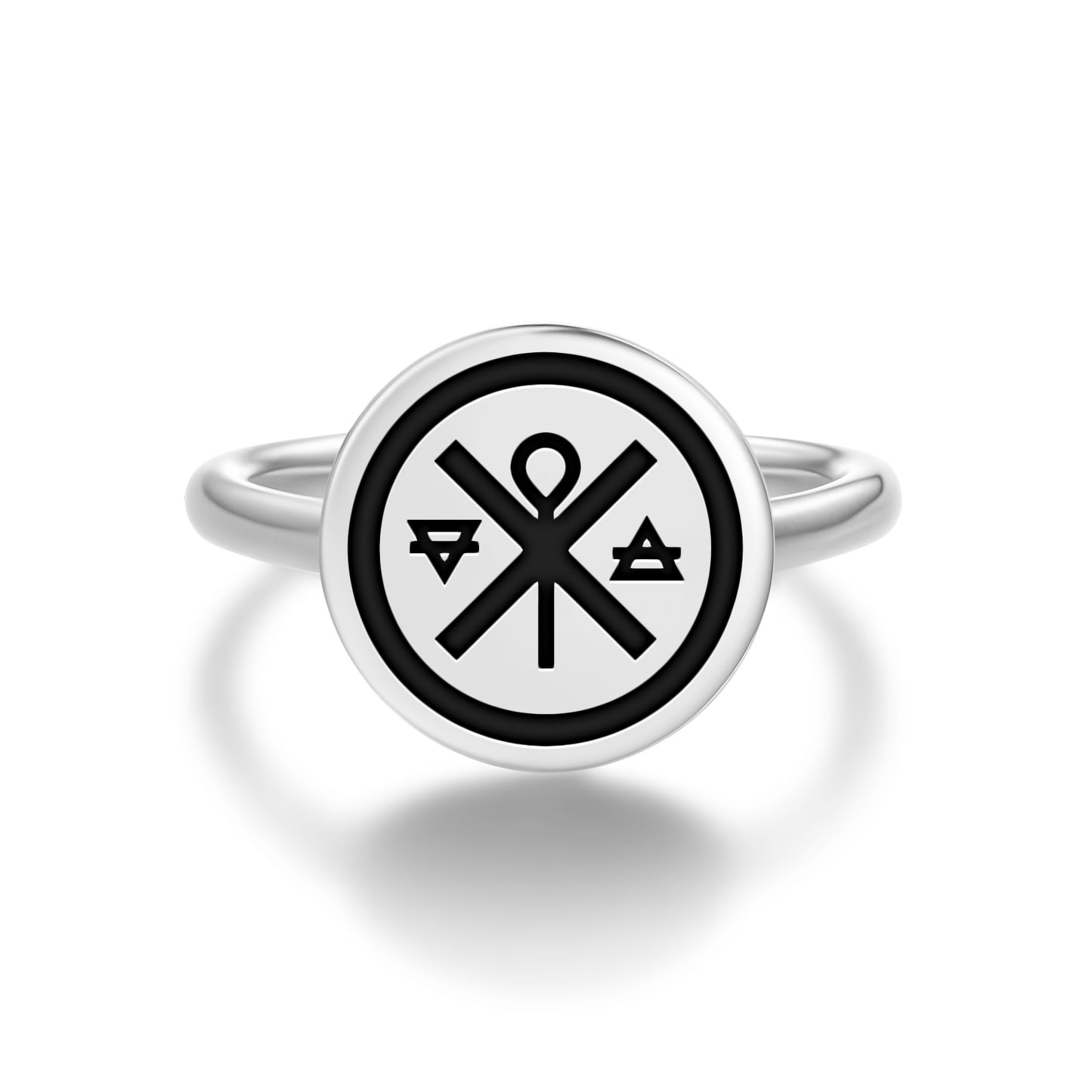 Death Tarot Symbols Adjustable Open Ring