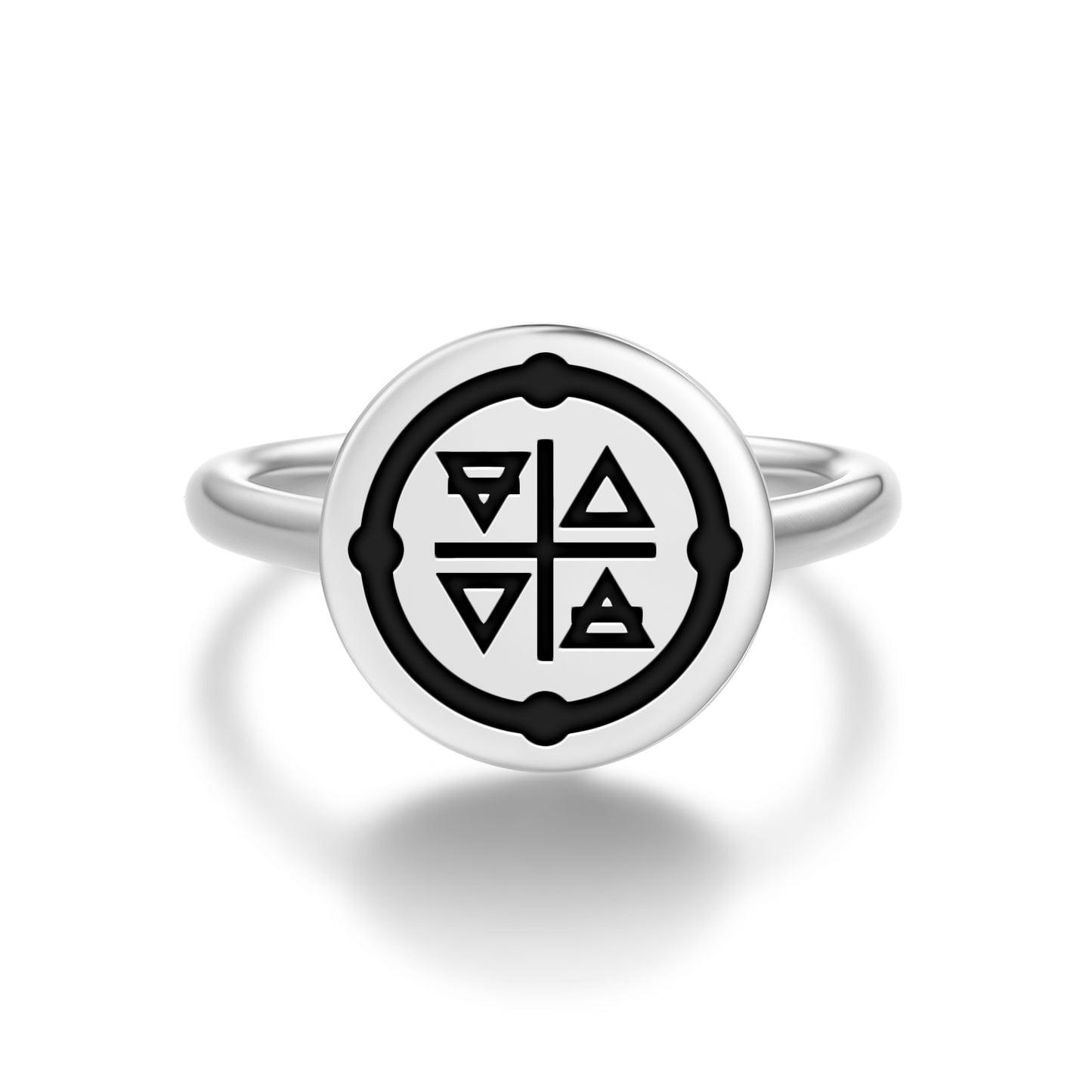 The World Tarot Symbols Adjustable Open Ring