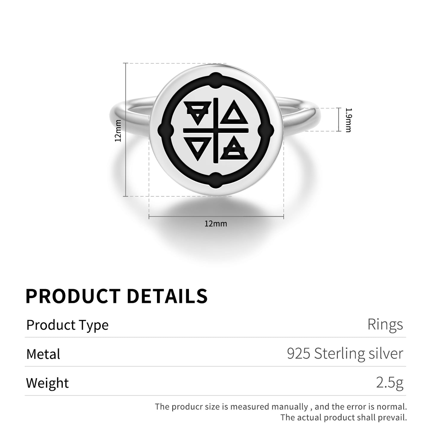 The World Tarot Symbols Adjustable Open Ring