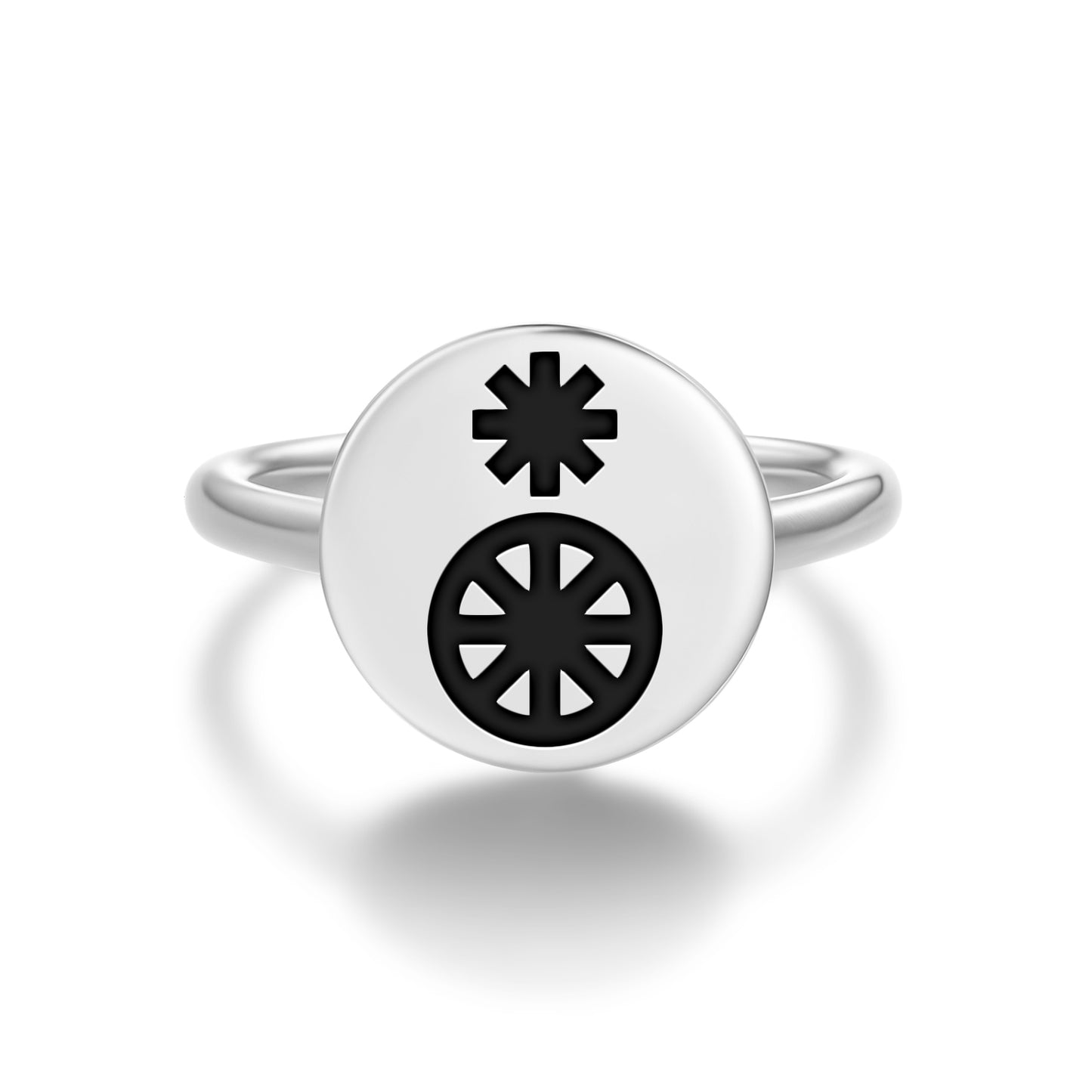 Tyche – Fortuna Greek Mythology Symbols Adjustable Open Ring