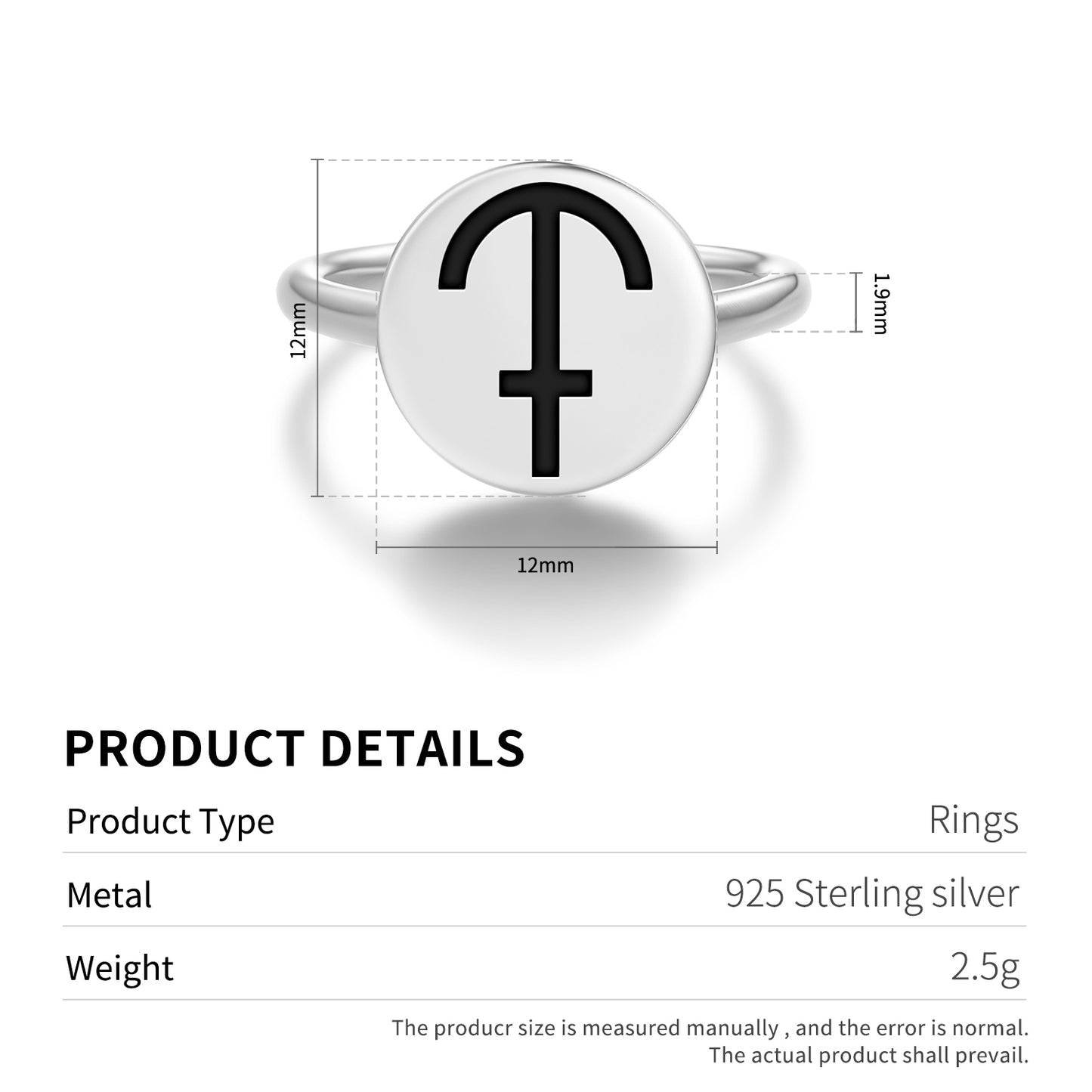 Chronos Greek Mythology Symbols Adjustable Open Ring