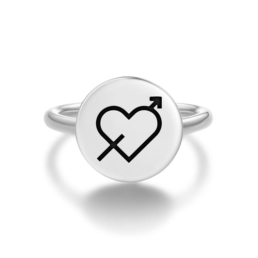 Eros – Cupid Greek Mythology Symbols Adjustable Open Ring