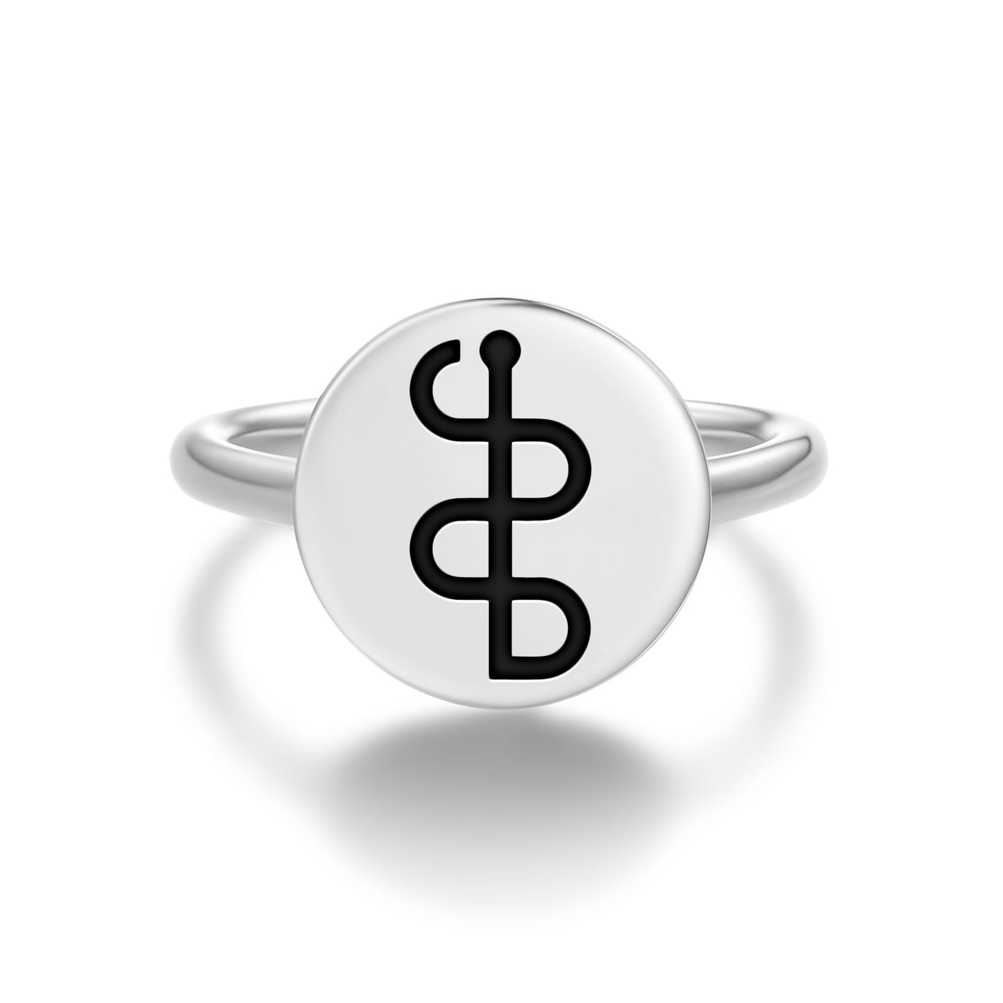 Asclepius – Aesculapius Greek Mythology Symbols Adjustable Open Ring