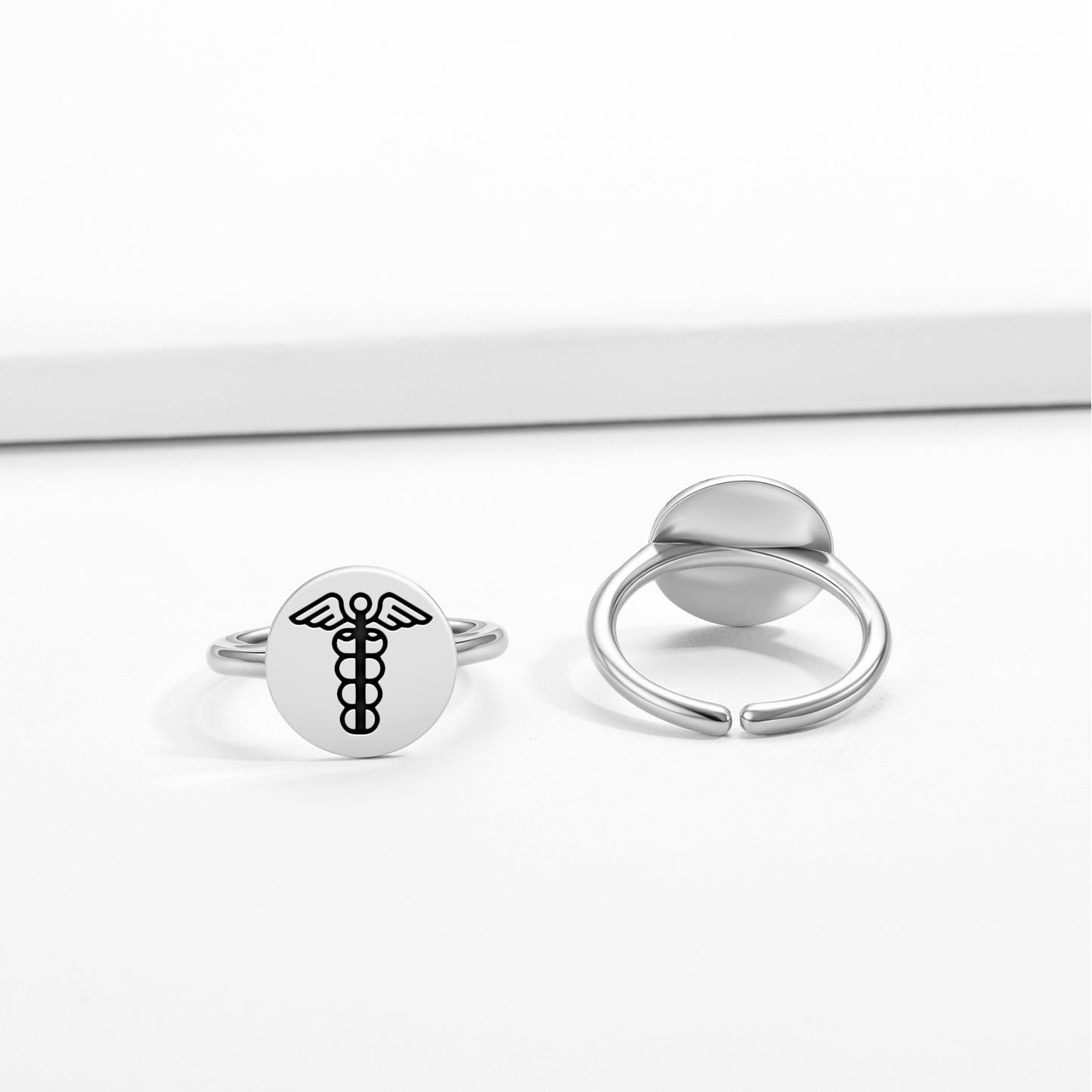 Mercury Greek Mythology Symbols Adjustable Open Ring