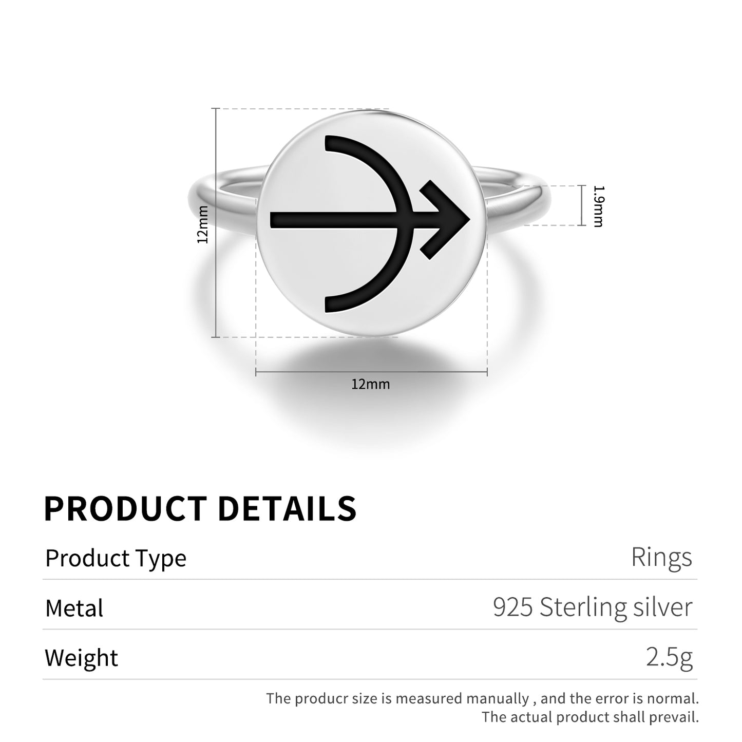 Artemis – Diana Greek Mythology Symbols Adjustable Open Ring