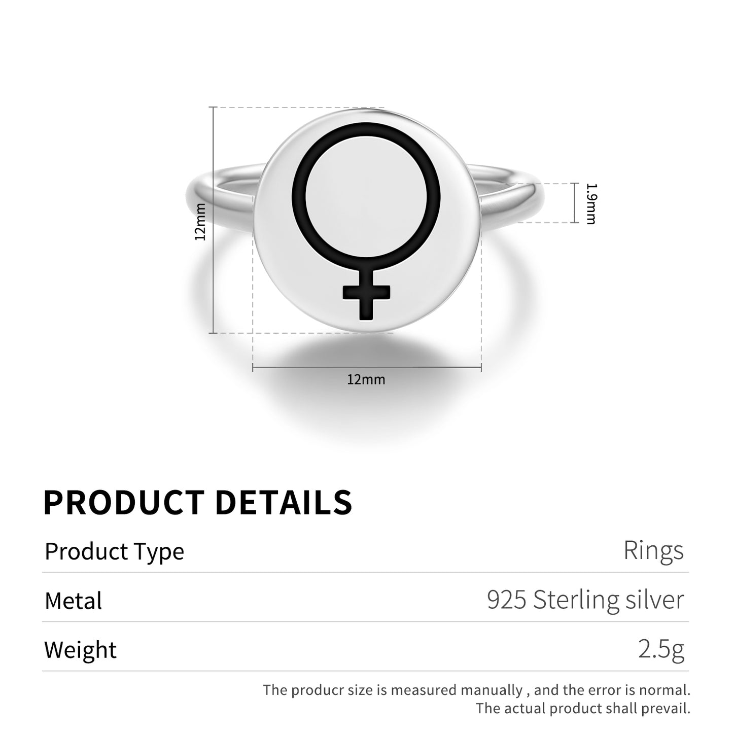 Aphrodite – Venus Greek Mythology Symbols Adjustable Open Ring