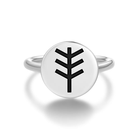 Beltane Celtic Symbols Adjustable Open Ring