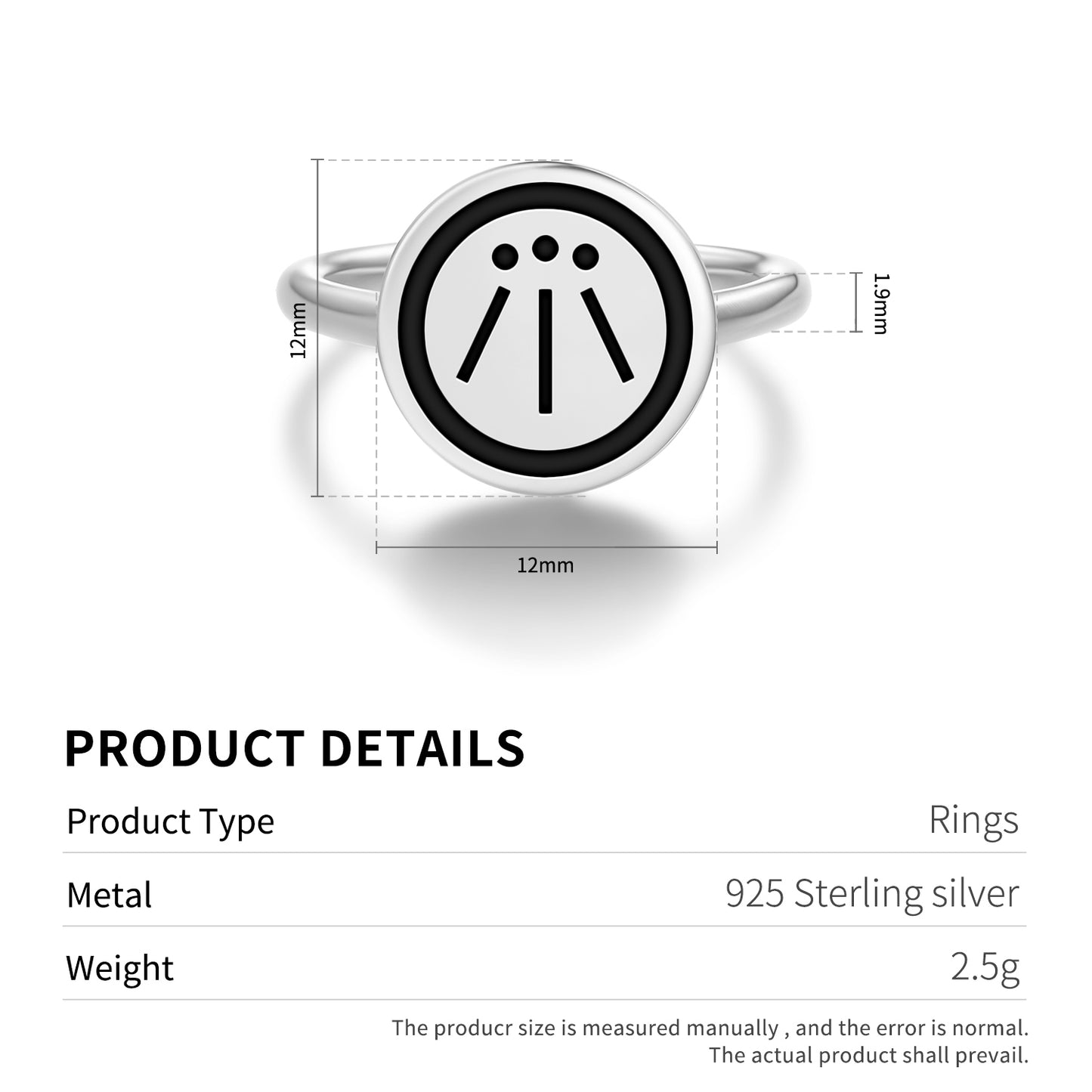 Awen Celtic Symbols Adjustable Open Ring