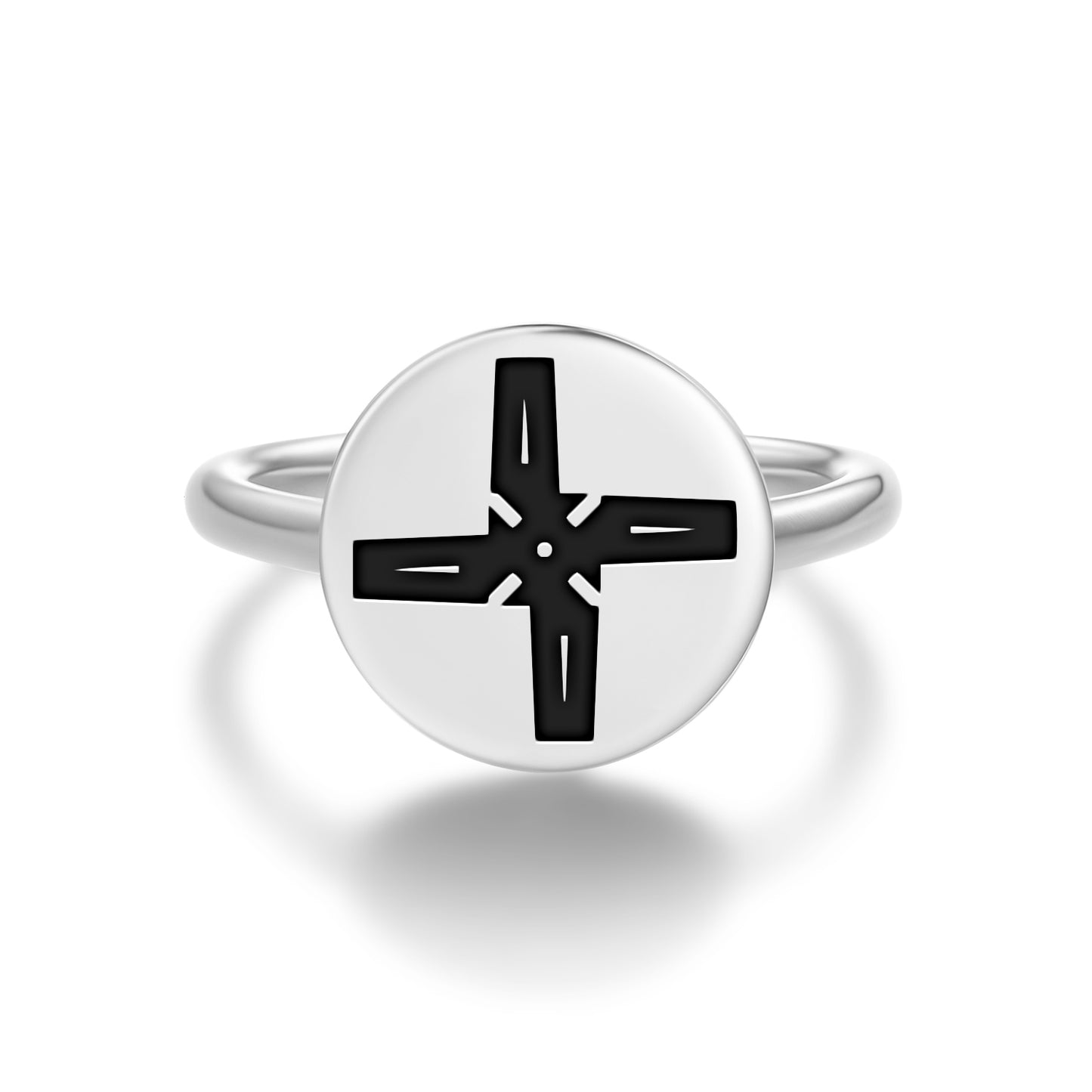 Brigid's Cross Celtic Symbols Adjustable Open Ring