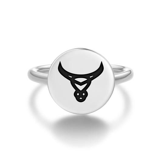 The Bull Celtic Symbols Adjustable Open Ring