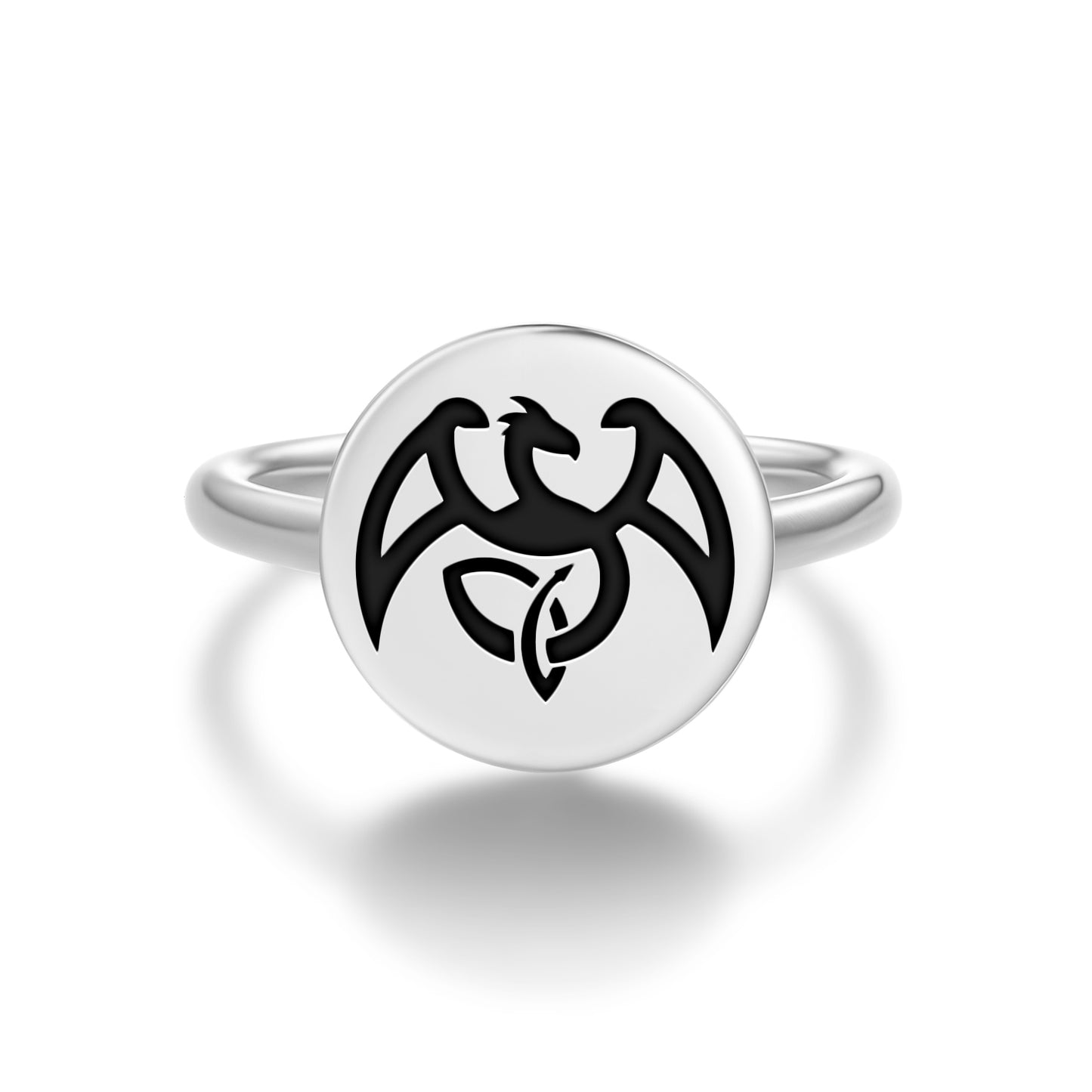 The Dragon Celtic Symbols Adjustable Open Ring
