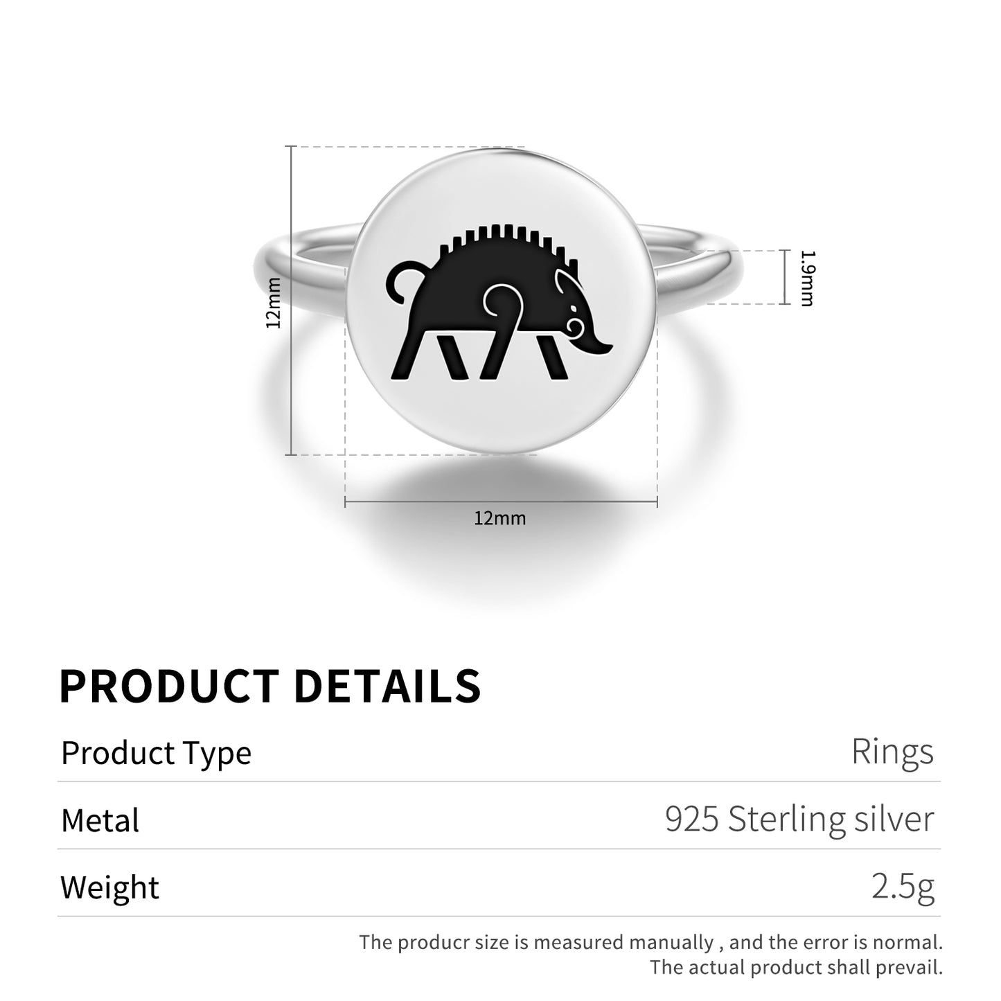 The Boar Celtic Symbols Adjustable Open Ring